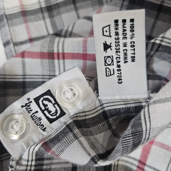 Ecko Button Down Shirt Mens XL Red Black White Chest Pocket‎ Y2K Throwback Style - Picture 7 of 7
